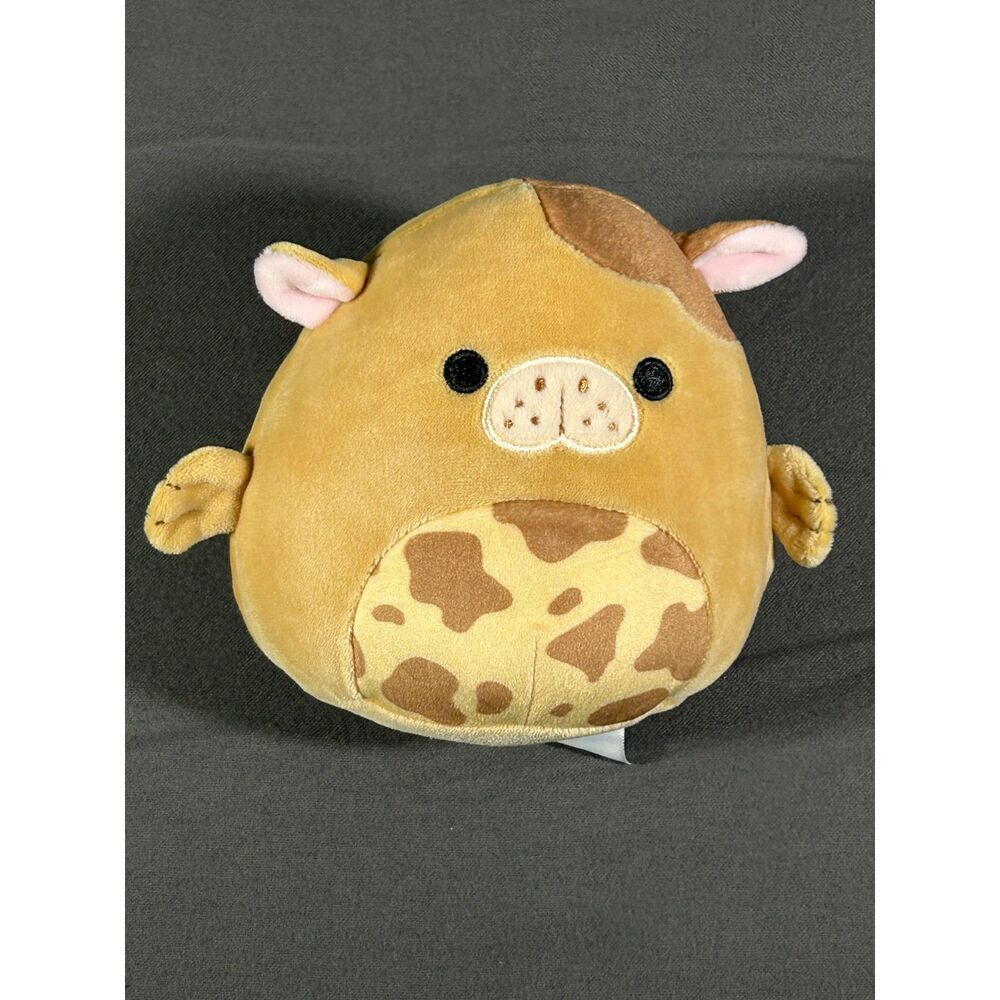 Squishmallows Bittie the Chocolate Milk Sea Cow 5" Plush Brown Spot Belly SeaCow